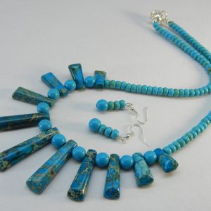 Blue Jasper Necklace Set