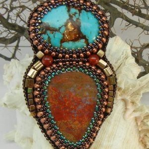 Bead Embroidery Pendant Component