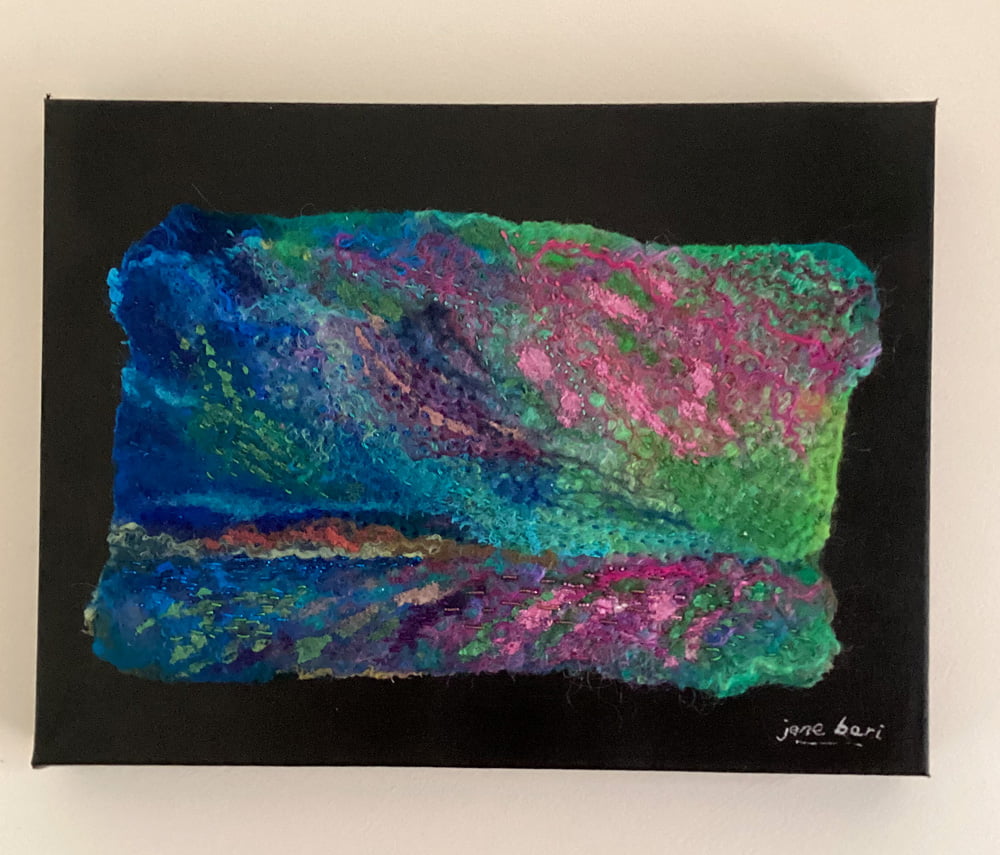 FELT PAINTING - "AURORA INLET"