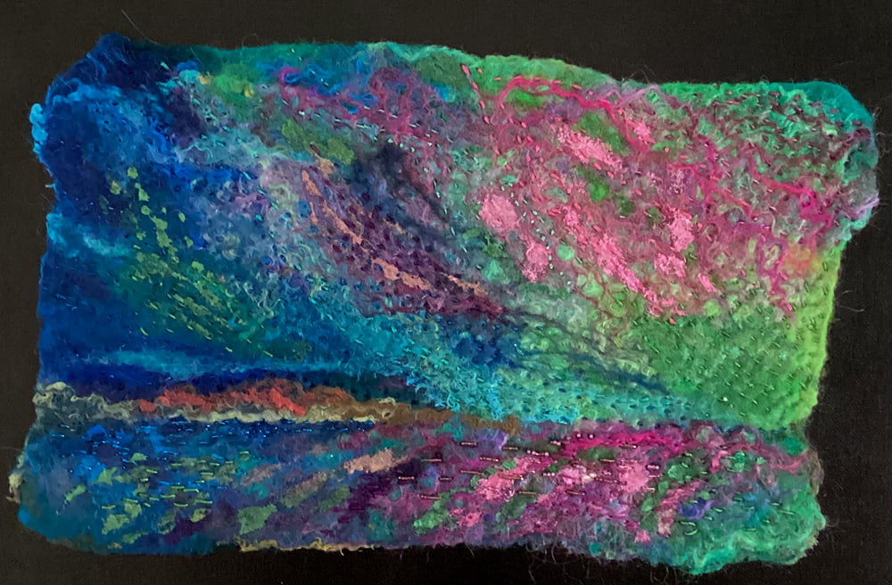FELT PAINTING - "AURORA INLET" - Image 2