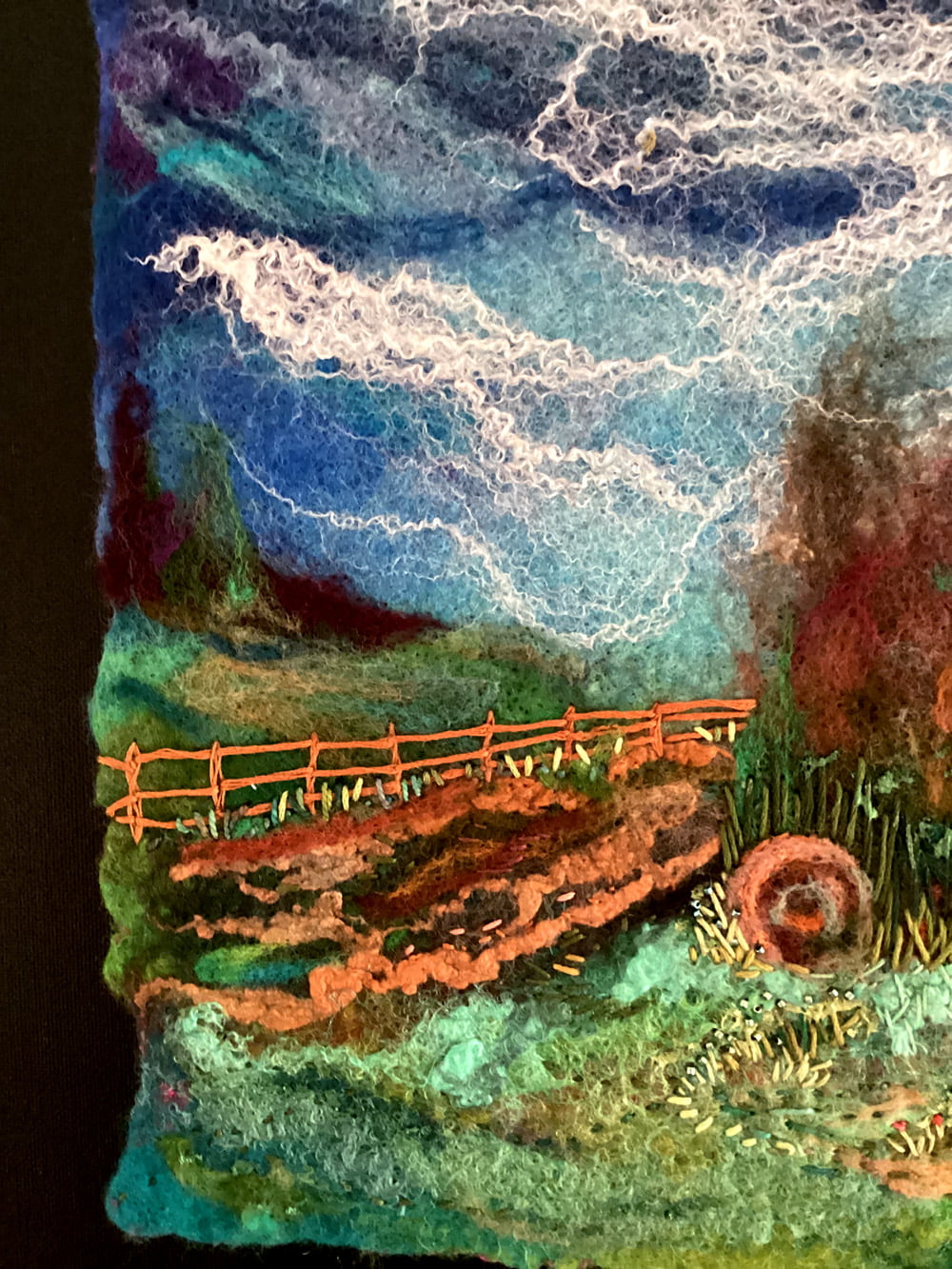 FELT PAINTING - "COASTAL HAY BALES" - Image 3