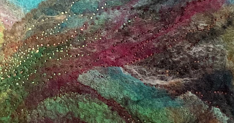 FELT PAINTING - HIGH COUNTRY VALLEY - Image 3