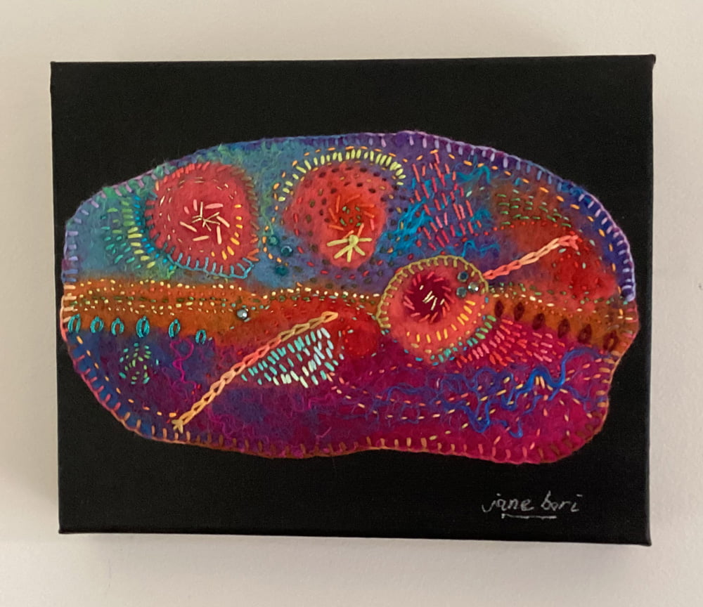 FELT PAINTING - "SYNAPSES" - SOLD - Image 2