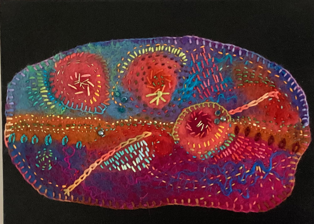 Contemporary felt painting