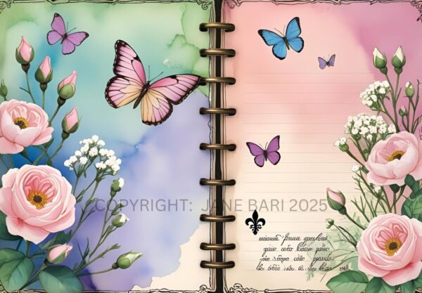ROSES AND BUTTERFLIES JOURNAL SET