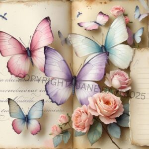 Scrapbook papers and tags