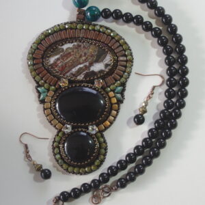 Necklace and Earring Set - "Black Storm"