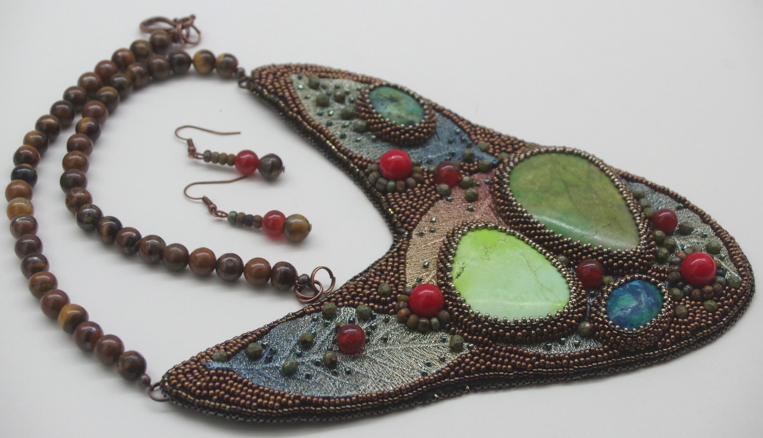 Necklace and Earring Set - "Bushland" - Image 7