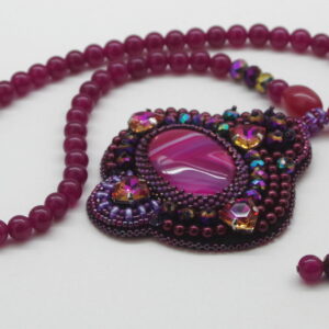 Purple Gothic Necklace and Earring Set