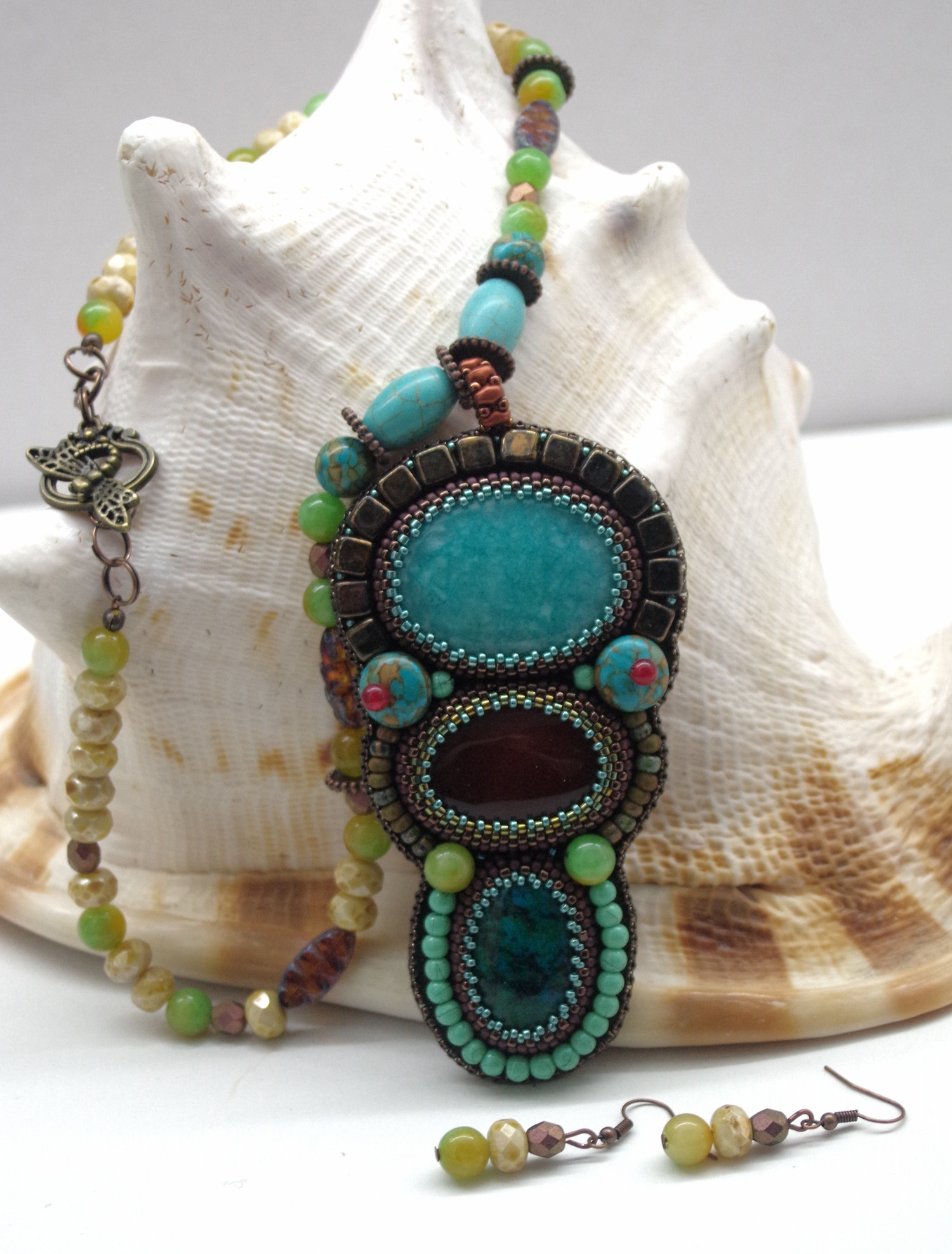 Necklace and Earring Set - "Water Goddess" - Image 4